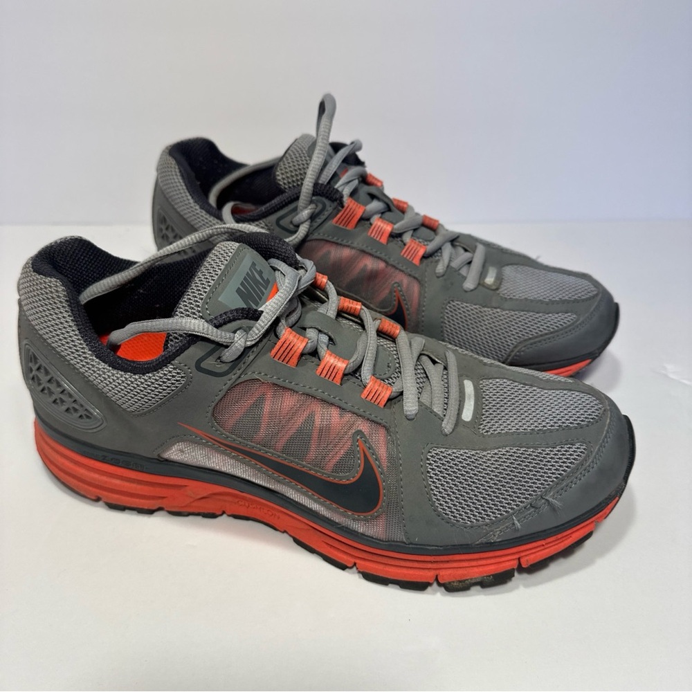 Nike Gray and Red Running Shoes